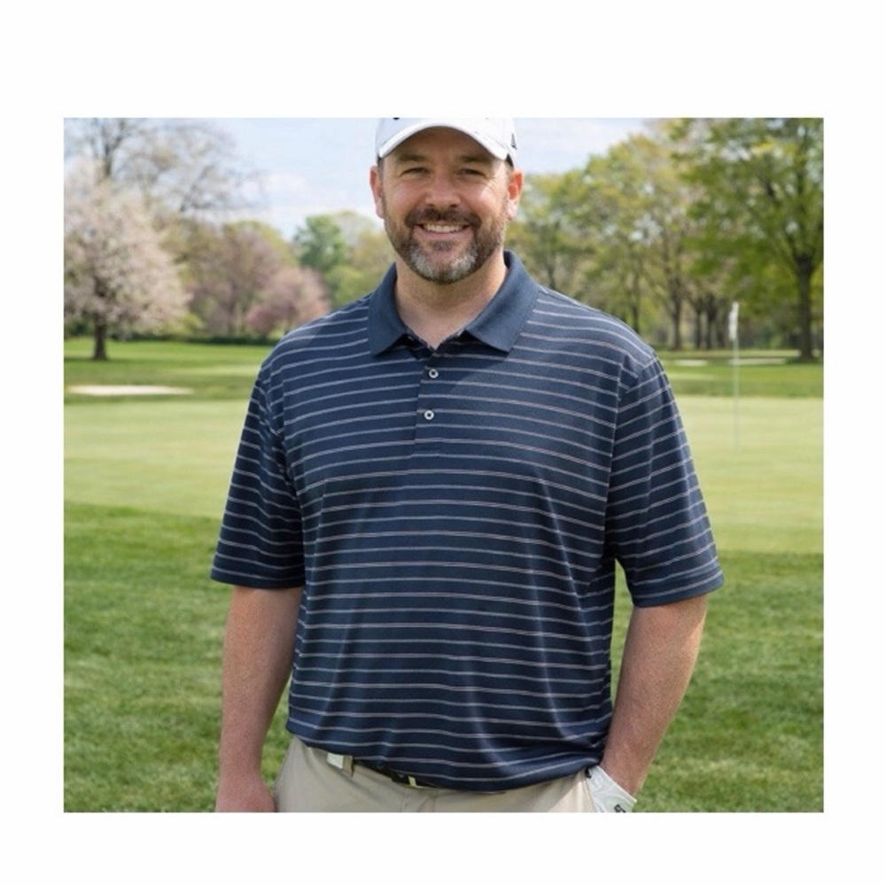Grand Slam‎ Striped Golf Polo